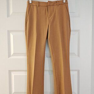 Banana Republic High-Rise Bootcut Dress Pants | Dark Camel | 00 Petite